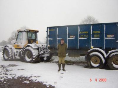 Colin Tractor in the Snow
