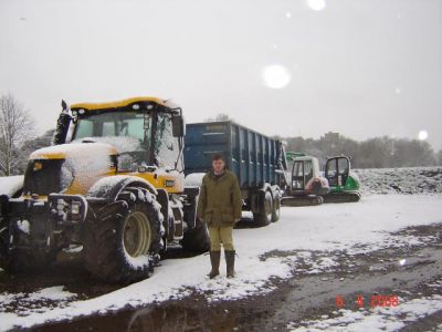 Tractors in the Snow
